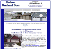 Tablet Screenshot of hudsonoverheaddoors.com